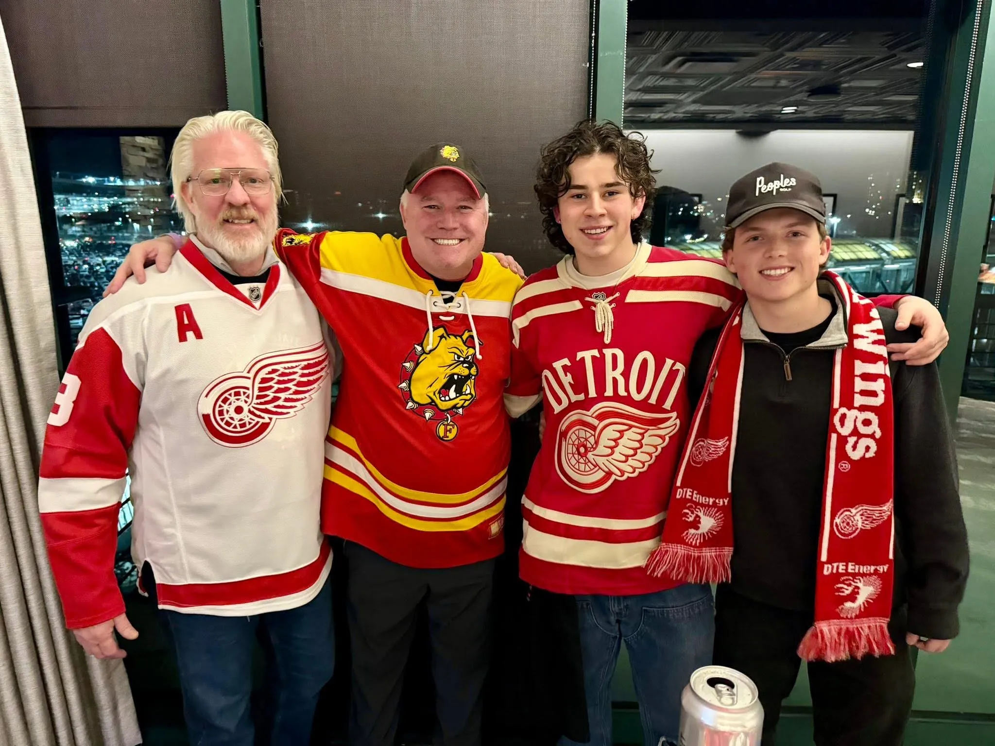 Ferris State and Detroit hockey fans together at Ball Arena
