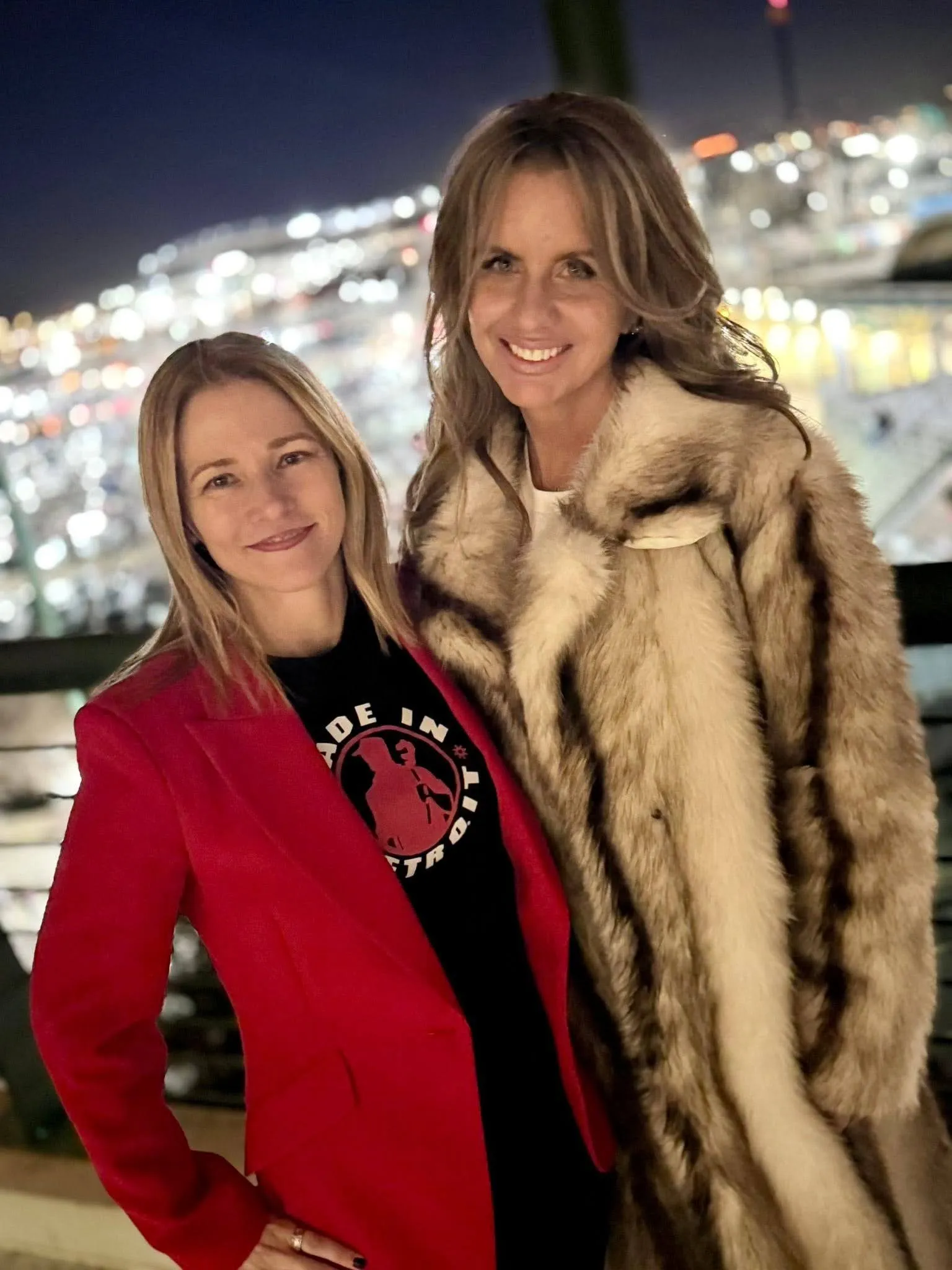 Two Mile High Bulldogs supporters overlooking Ball Arena